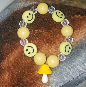 Yellow mushroom bracelet